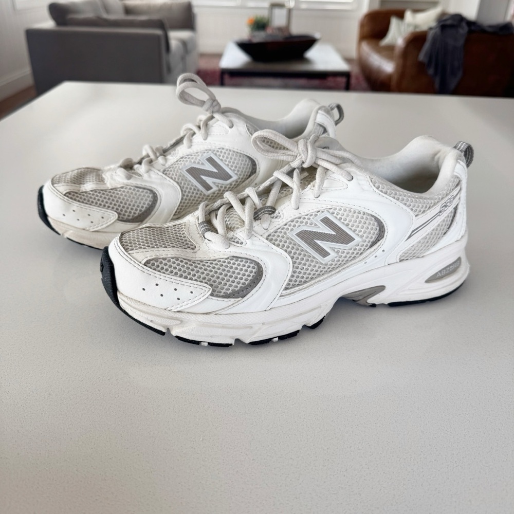 New Balance Women’s 530 White and Gray Athletic Shoes